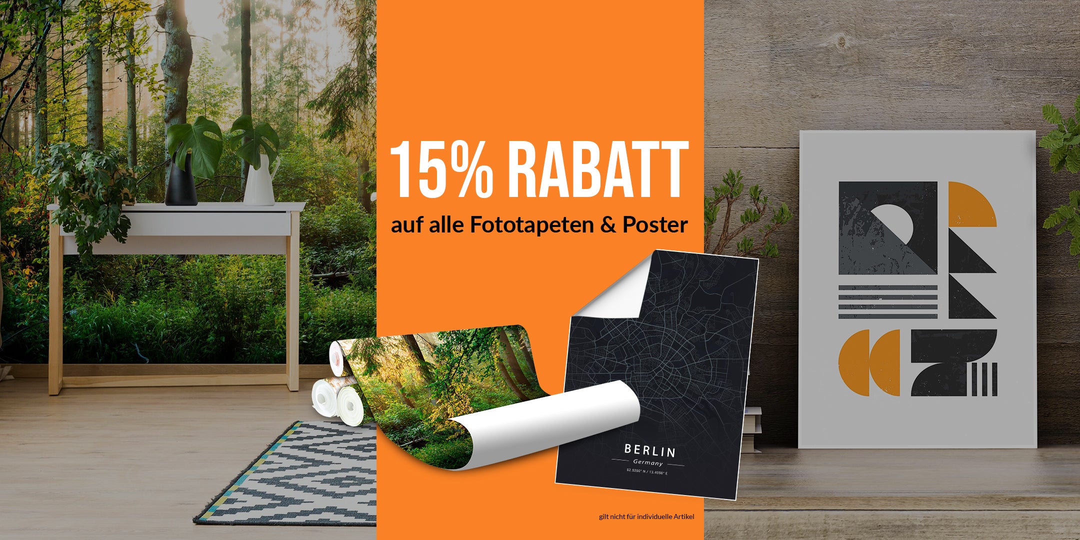 Frühlingsrabatt 15% auf Fototapten und Poster Frühlingsrabatt 15% auf Fototapten und Poster