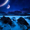 Fototapete Landschaft der Küste in der Nacht M0696