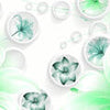 Fototapete grün Blumen 3D Kreise Abstrakt Ornamente M4405