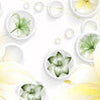 Fototapete Gelb Blumen 3D Kreise Abstrakt Ornamente M4406