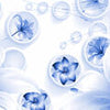 Fototapete blau 3D Kreise Abstrakt Ornamente Blumen M4415