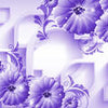 Fototapete Lila Ornamenten 3D Formen Blumen M4520
