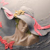 Fototapete Skulptur Frau rot Schmetterlinge Wand M5269