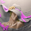 Fototapete Skulptur Frau rosa Schmetterlinge Wand M5272