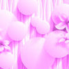 Fototapete Blumen 3D Kreise Effekt abstrakt rosa M5334