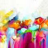 Fototapete Gemälde mit Blumen M5970