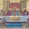 Fototapete Gemälde Jesus und Jünger an Tafel M6006