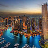 Fototapete Skyline Dubai Nacht Hafen M6709