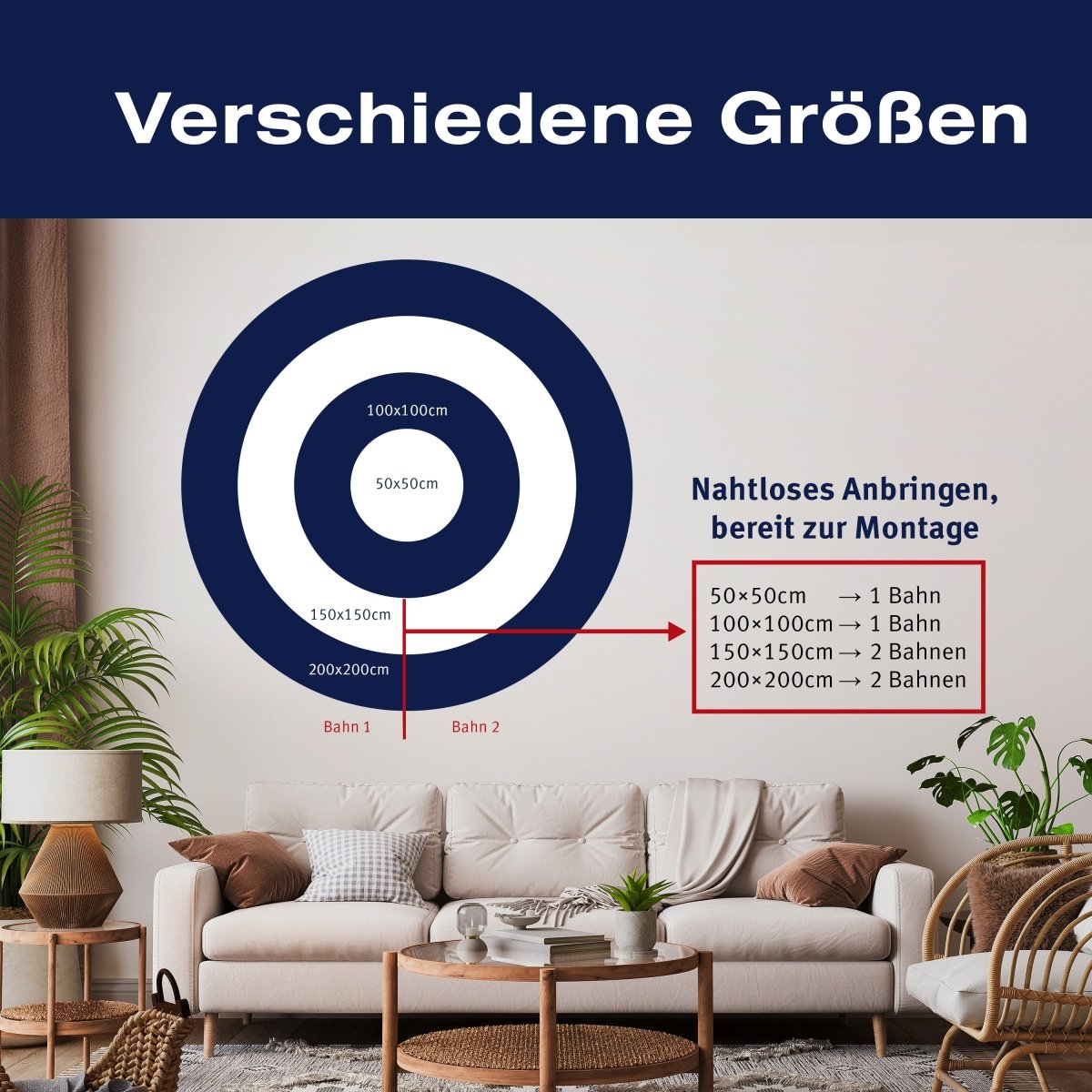 Runde Fototapete goldene Blumen und Ornamente M0028 - Bild 7 Runde Fototapete goldene Blumen und Ornamente M0028 - Bild 7