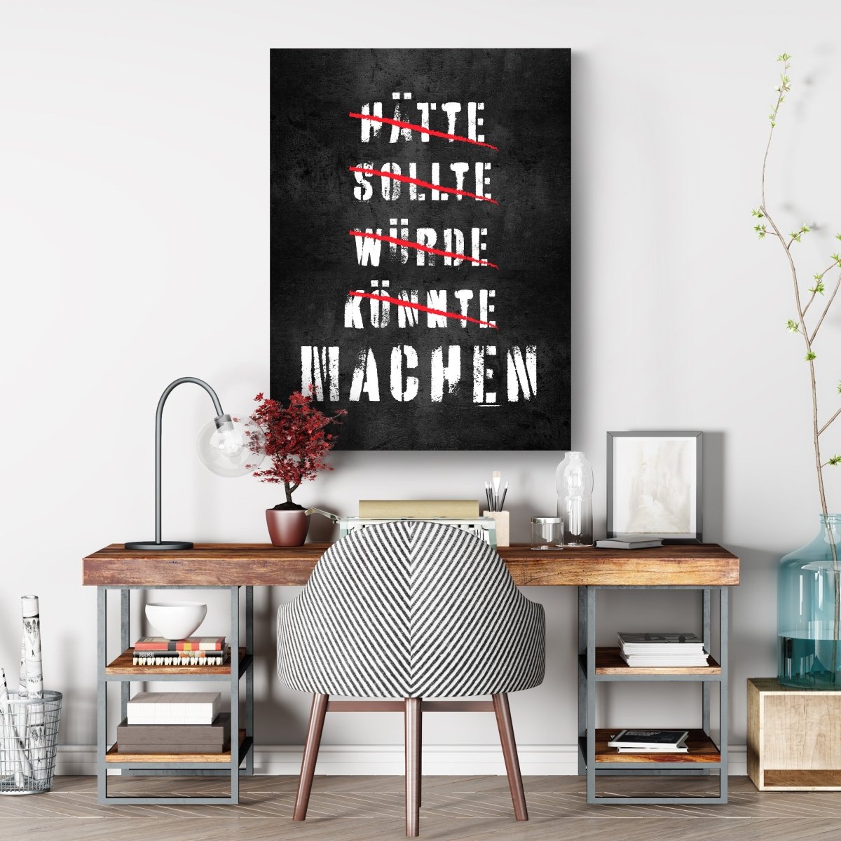 Leinwandbild Motivation, Hochformat, Hätte Sollte Würde Könnte Machen M0001 kaufen - Bild 3 Leinwandbild Motivation, Hochformat, Hätte Sollte Würde Könnte Machen M0001 kaufen - Bild 3