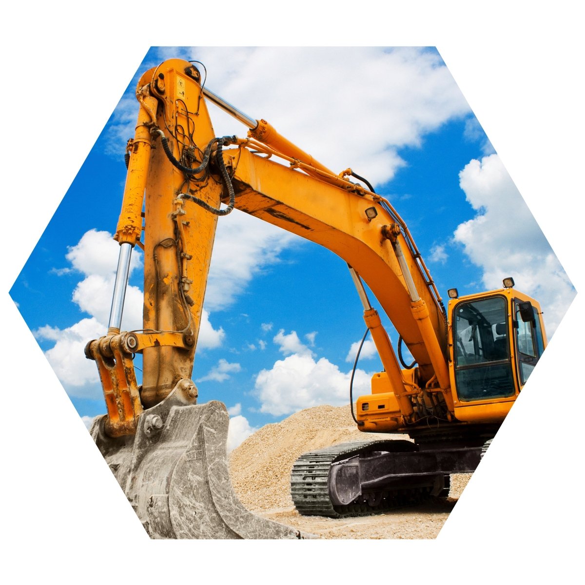 Hexagon-Fototapete gelber Bagger M0002 - Bild 11 Hexagon-Fototapete gelber Bagger M0002 - Bild 11