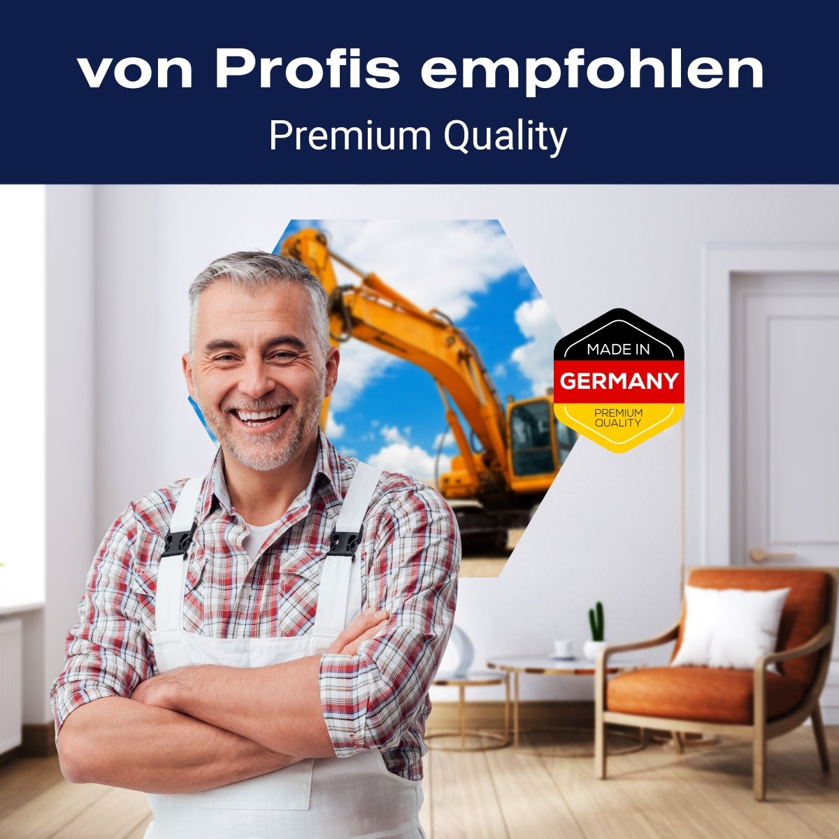 Hexagon-Fototapete gelber Bagger M0002 - Bild 5 Hexagon-Fototapete gelber Bagger M0002 - Bild 5