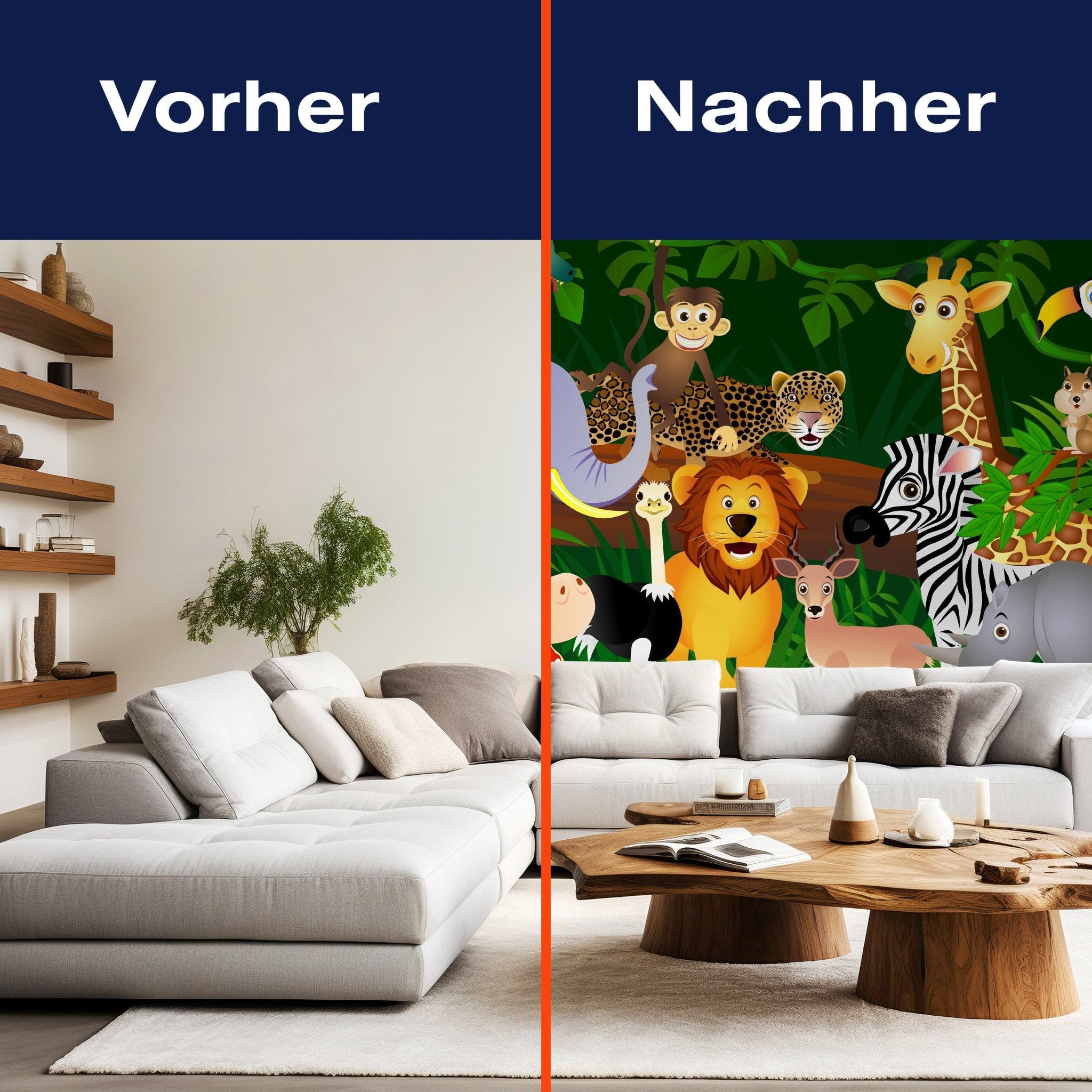 Fototapete Kinderzimmer, Dschungel, Tiere M0002 - Bild 9 Fototapete Kinderzimmer, Dschungel, Tiere M0002 - Bild 9