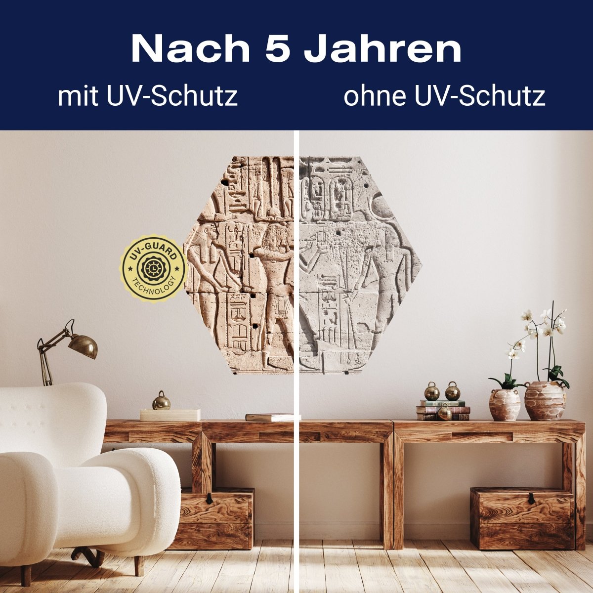 Hexagon-Fototapete Wand mit Hieroglyphen M0004 - Bild 9 Hexagon-Fototapete Wand mit Hieroglyphen M0004 - Bild 9