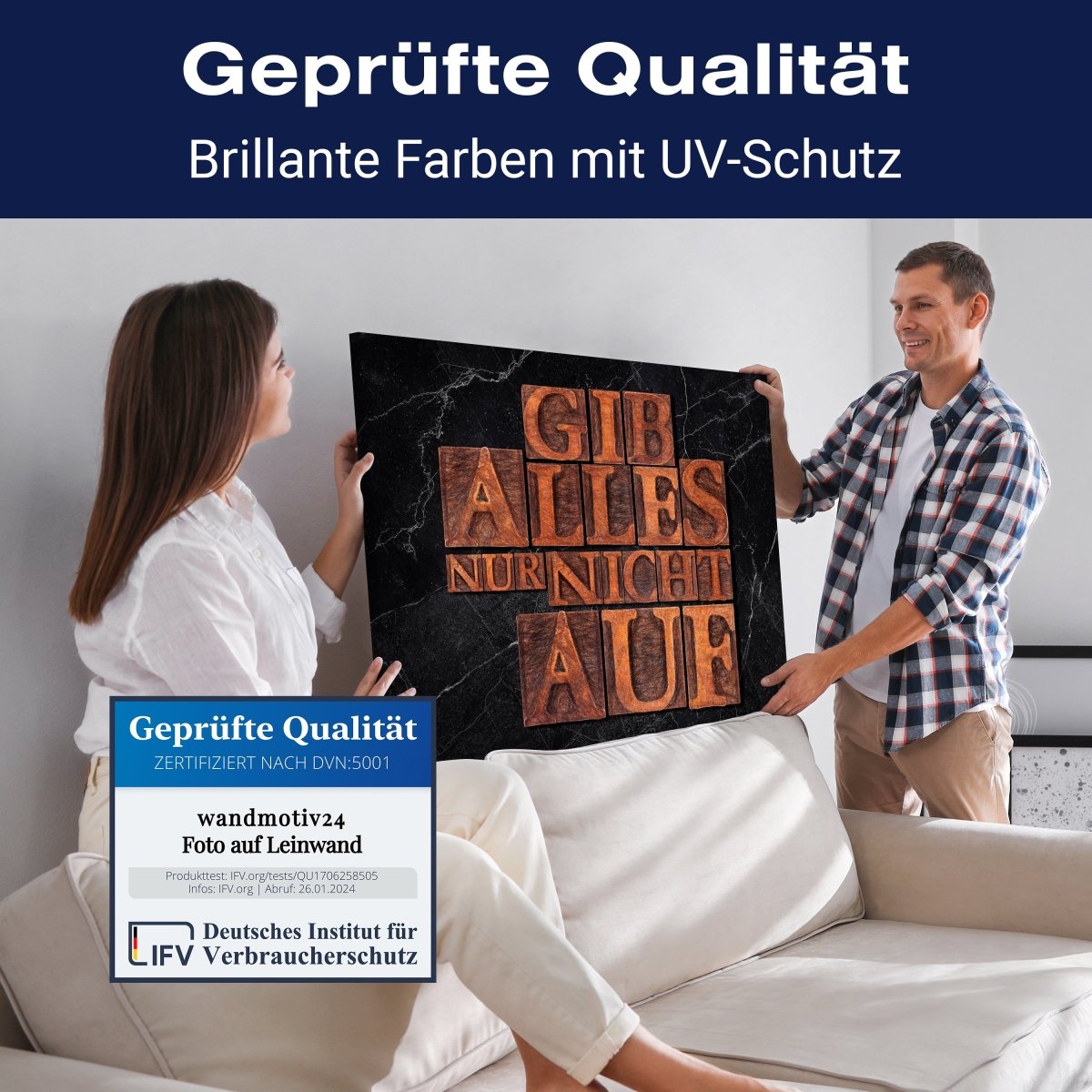 Leinwandbild Motivation, Querformat, Gib alles nur nicht auf M0004 kaufen - Bild 4