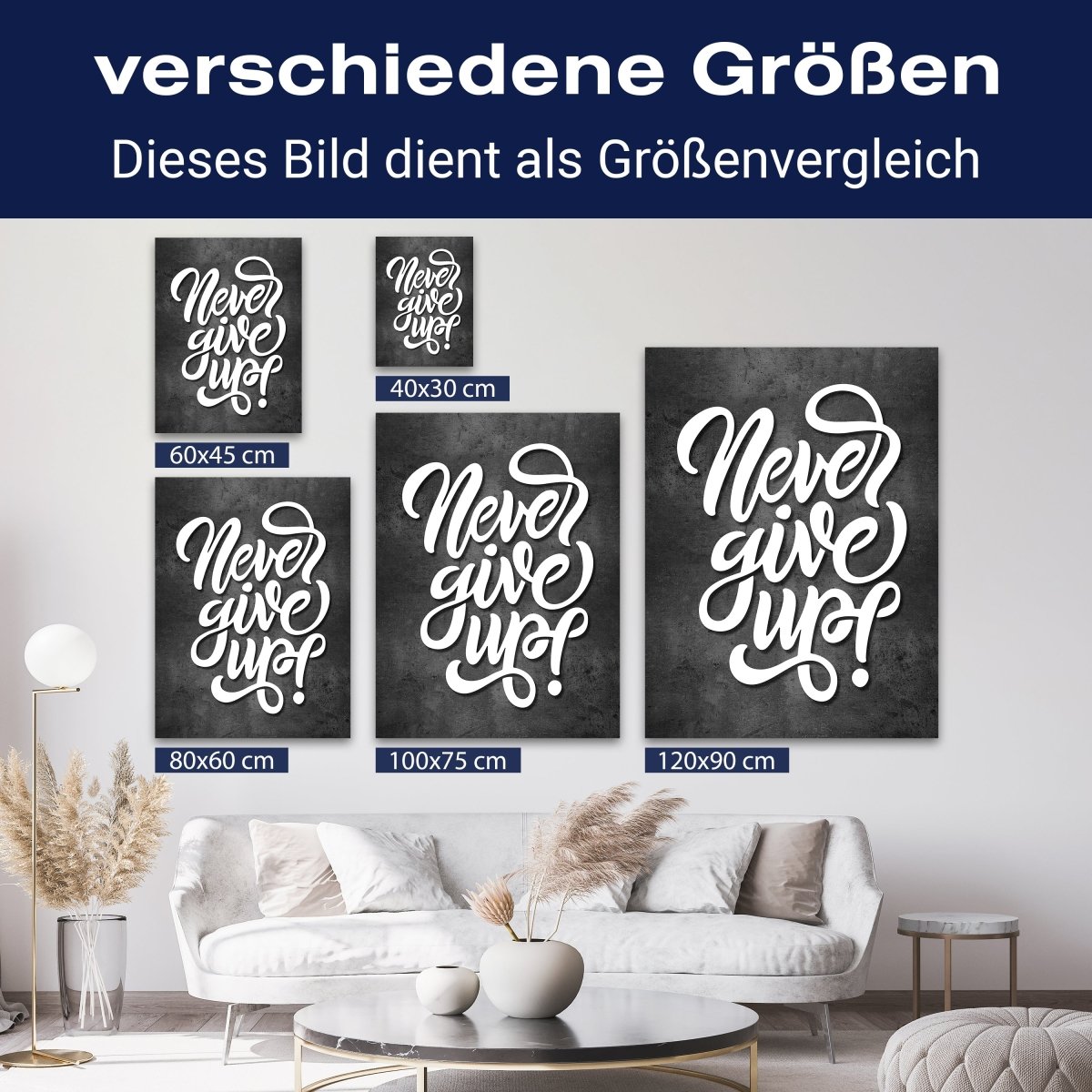 Leinwandbild Motivation, Hochformat, Never give up M0005 kaufen - Bild 8 Leinwandbild Motivation, Hochformat, Never give up M0005 kaufen - Bild 8