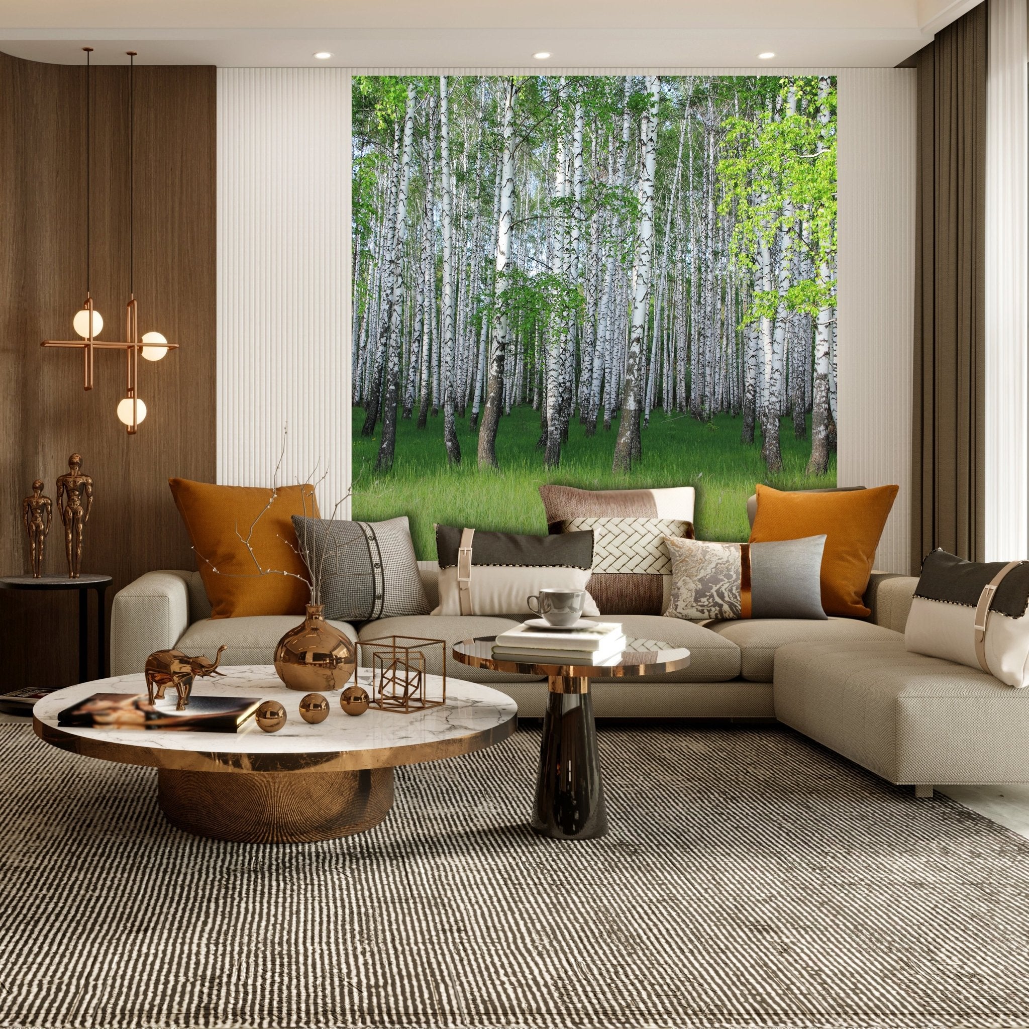 Quadratische Fototapete Birkenhain im Frühling M0005 - Bild 3 Quadratische Fototapete Birkenhain im Frühling M0005 - Bild 3