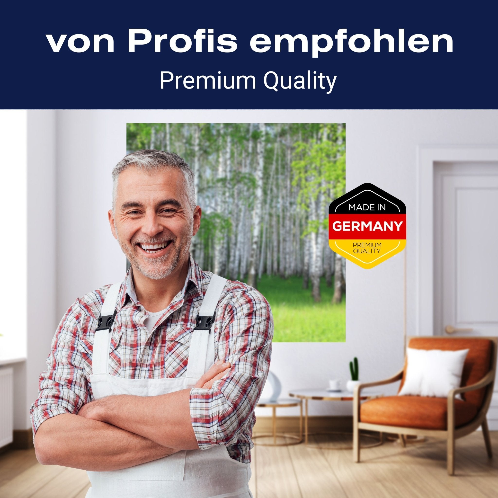 Quadratische Fototapete Birkenhain im Frühling M0005 - Bild 5 Quadratische Fototapete Birkenhain im Frühling M0005 - Bild 5