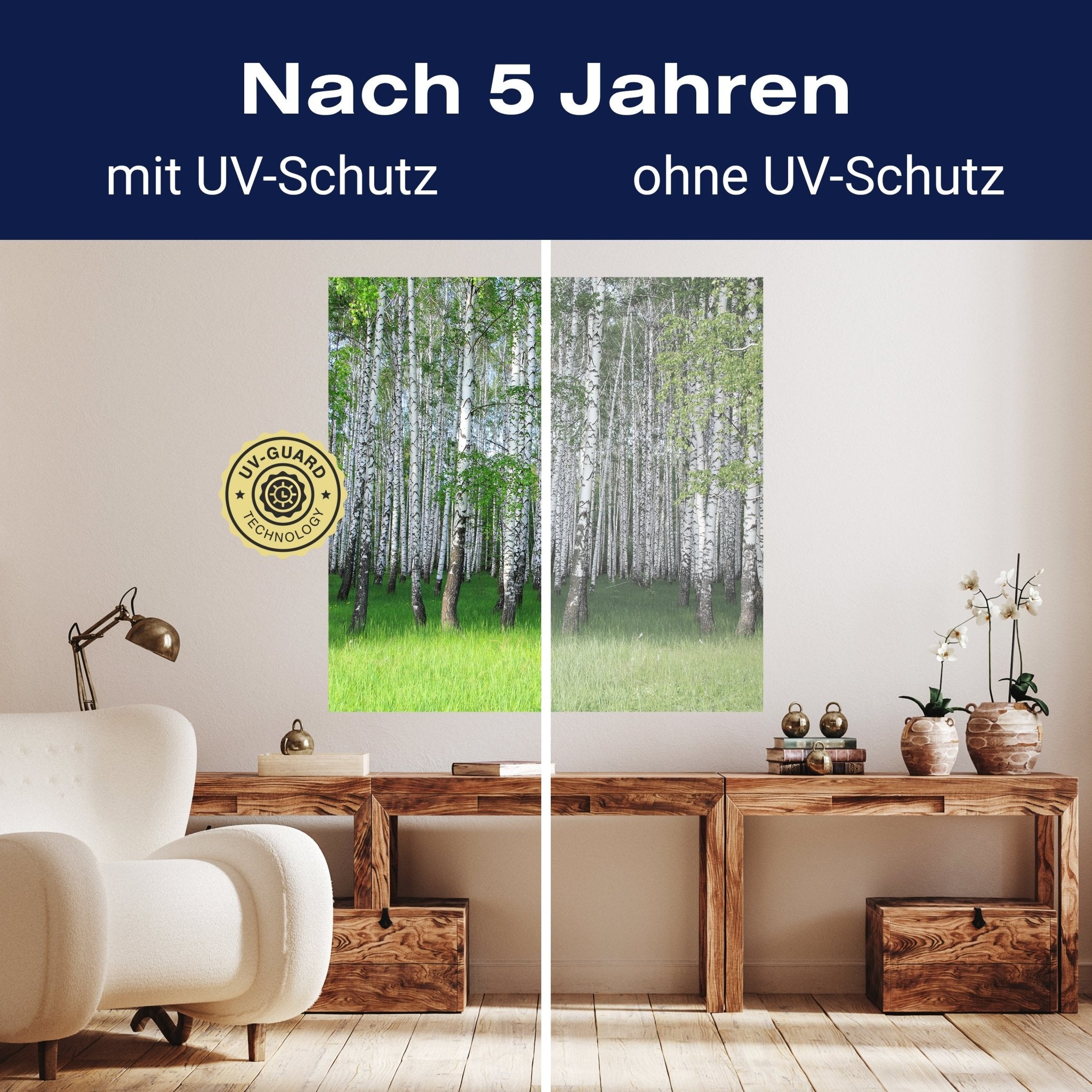 Quadratische Fototapete Birkenhain im Frühling M0005 - Bild 9 Quadratische Fototapete Birkenhain im Frühling M0005 - Bild 9