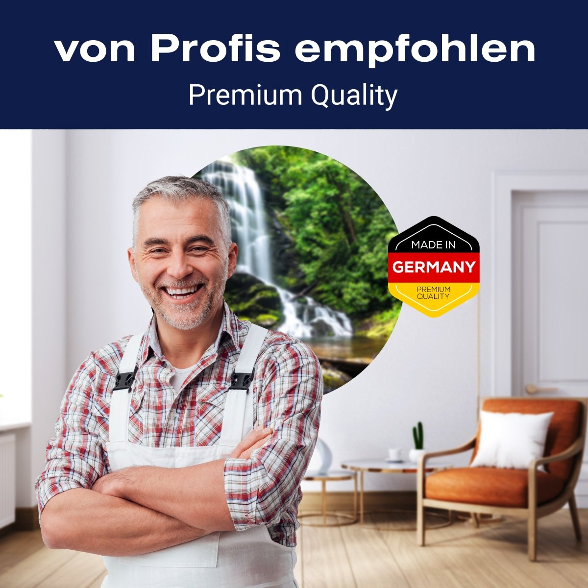 Runde Fototapete Wasserfall mit Bach M0006 - Bild 5 Runde Fototapete Wasserfall mit Bach M0006 - Bild 5