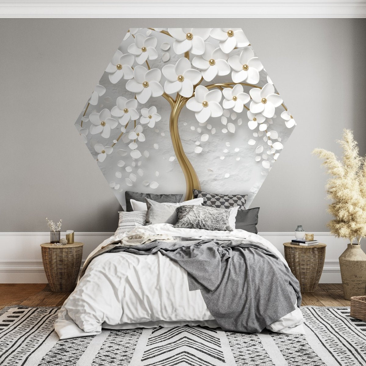 Hexagon-Fototapete Baum mit Blüten M0007 - Bild 3 Hexagon-Fototapete Baum mit Blüten M0007 - Bild 3