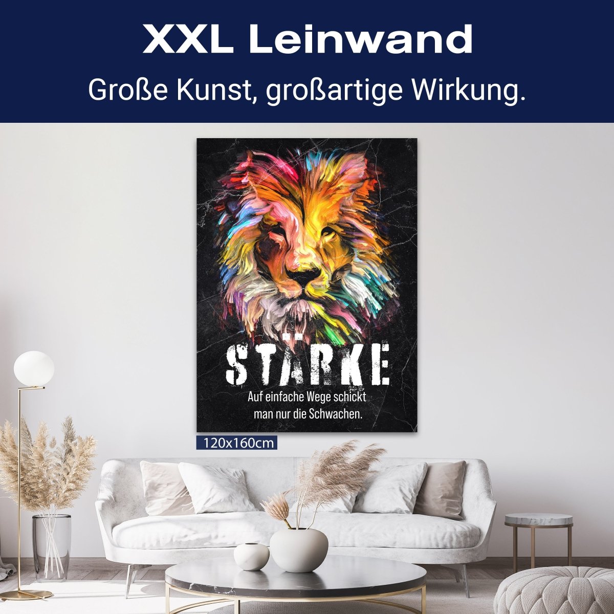 Leinwandbild Motivation, Hochformat, Stärke Löwe Aquarell M0007 kaufen - Bild 9 Leinwandbild Motivation, Hochformat, Stärke Löwe Aquarell M0007 kaufen - Bild 9