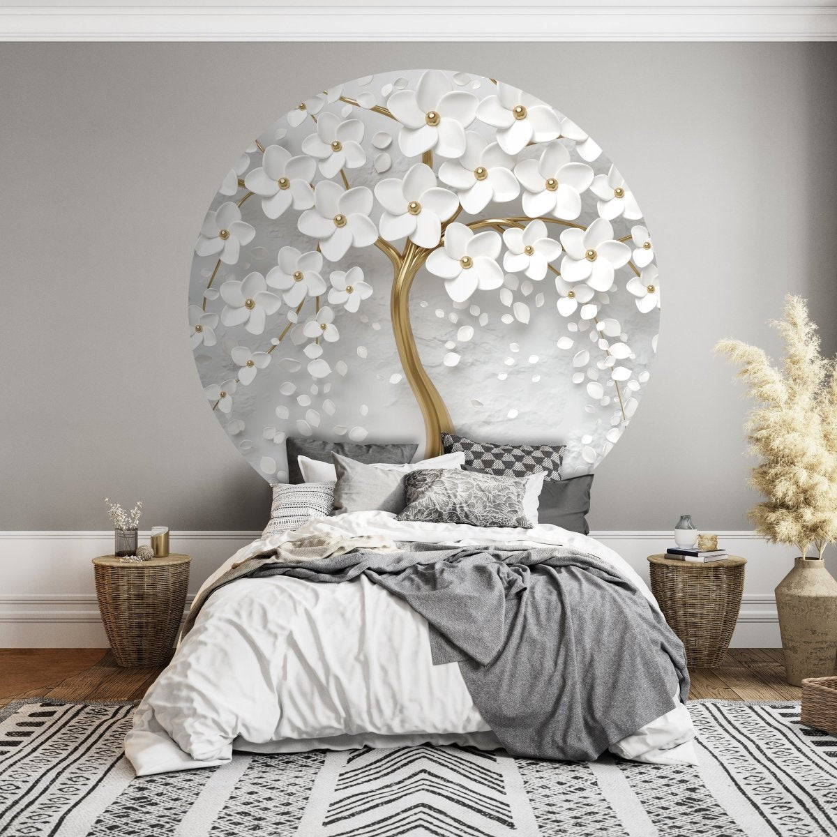 Runde Fototapete Baum mit Blüten M0007 - Bild 3 Runde Fototapete Baum mit Blüten M0007 - Bild 3