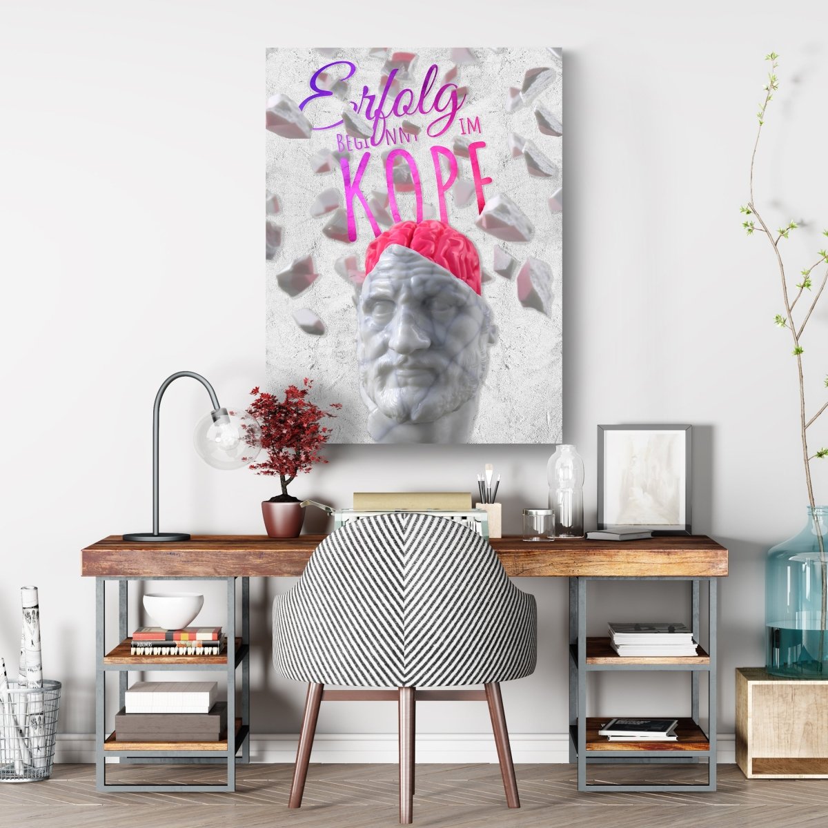 Leinwandbild Motivation, Hochformat, Erfolg beginnt im Kopf M0008 kaufen - Bild 3 Leinwandbild Motivation, Hochformat, Erfolg beginnt im Kopf M0008 kaufen - Bild 3