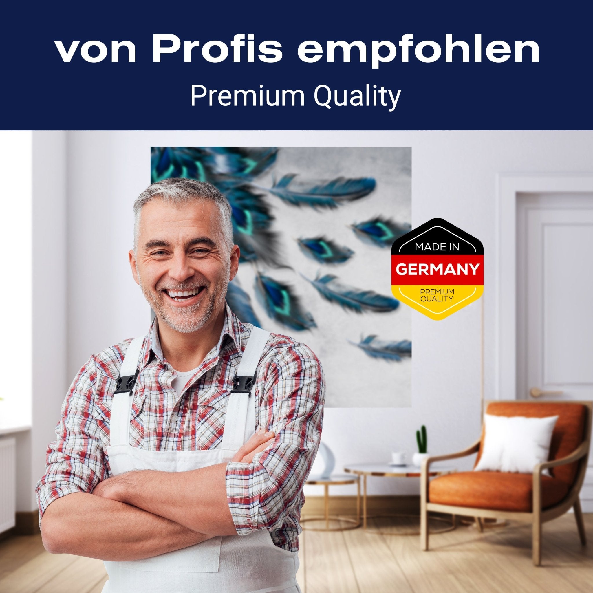 Quadratische Fototapete Pfauenfedern M0008 - Bild 5 Quadratische Fototapete Pfauenfedern M0008 - Bild 5