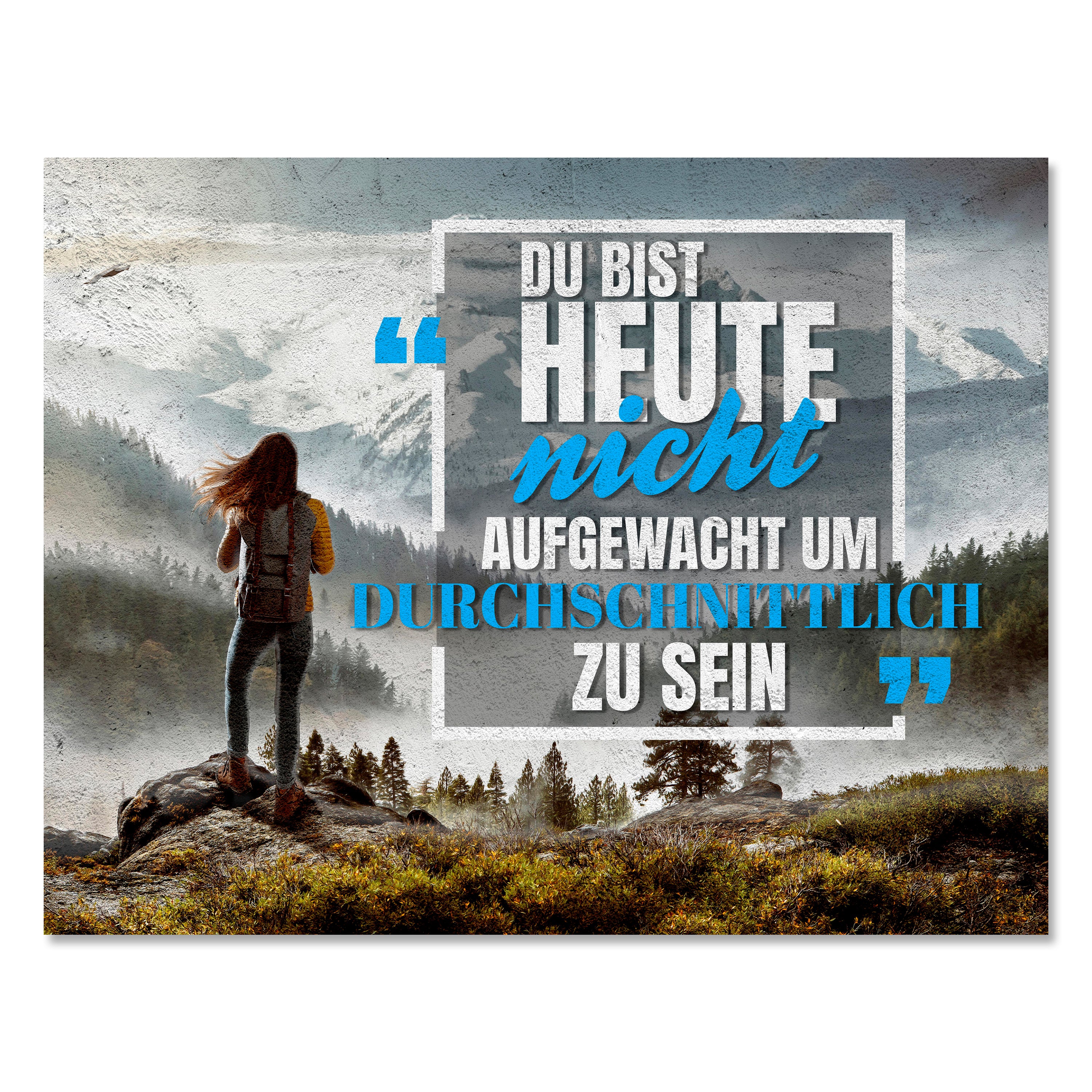 Leinwandbild Motivation, Querformat, Heute nicht durchschnitt M0011 kaufen - Bild 1