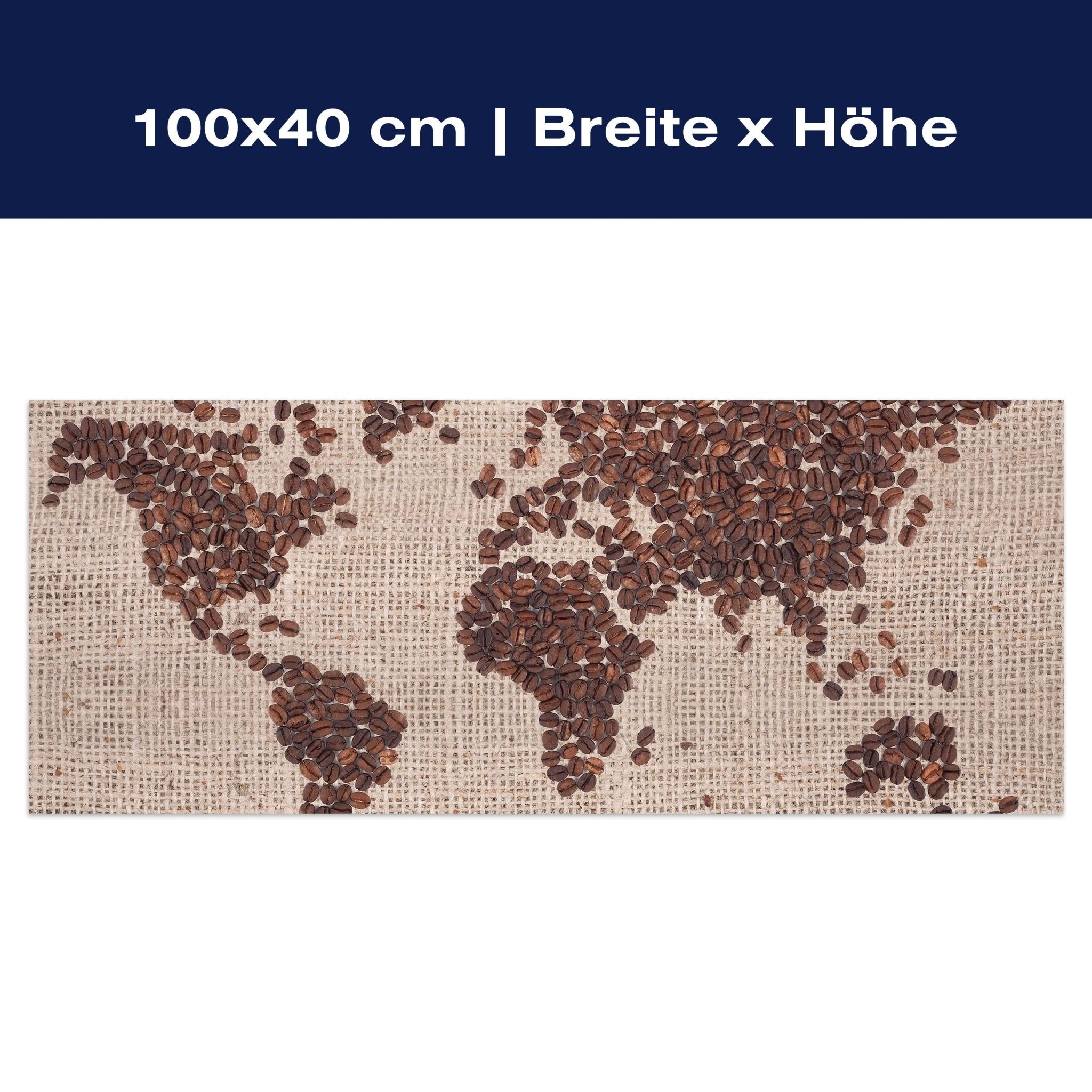 Leinwandbild Weltkarte Kaffee M0012