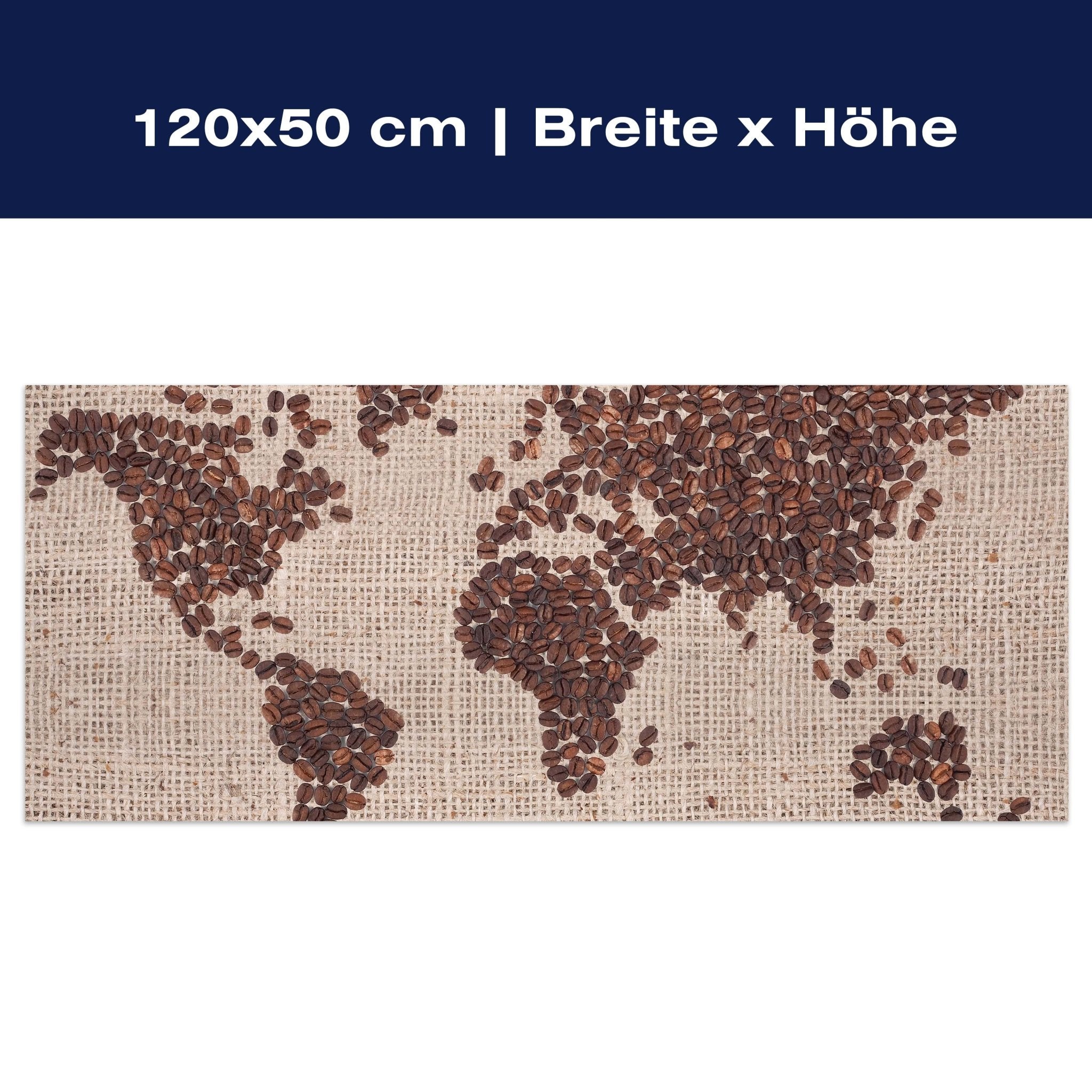 Leinwandbild Weltkarte Kaffee M0012