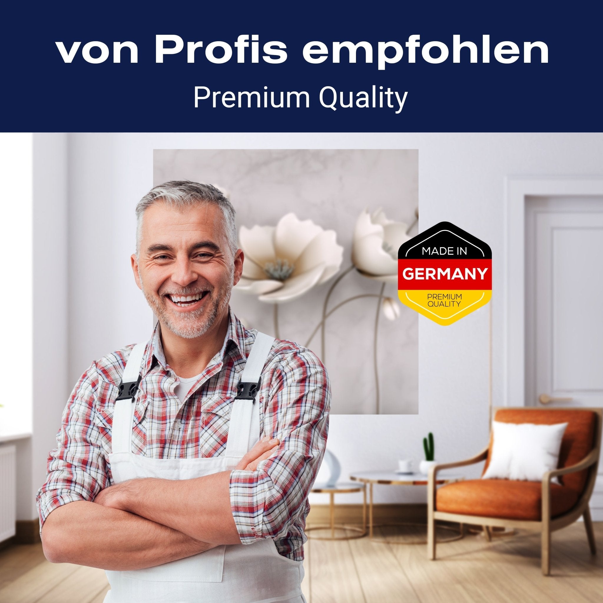 Quadratische Fototapete Betonwand mit Blumen M0014 - Bild 5 Quadratische Fototapete Betonwand mit Blumen M0014 - Bild 5