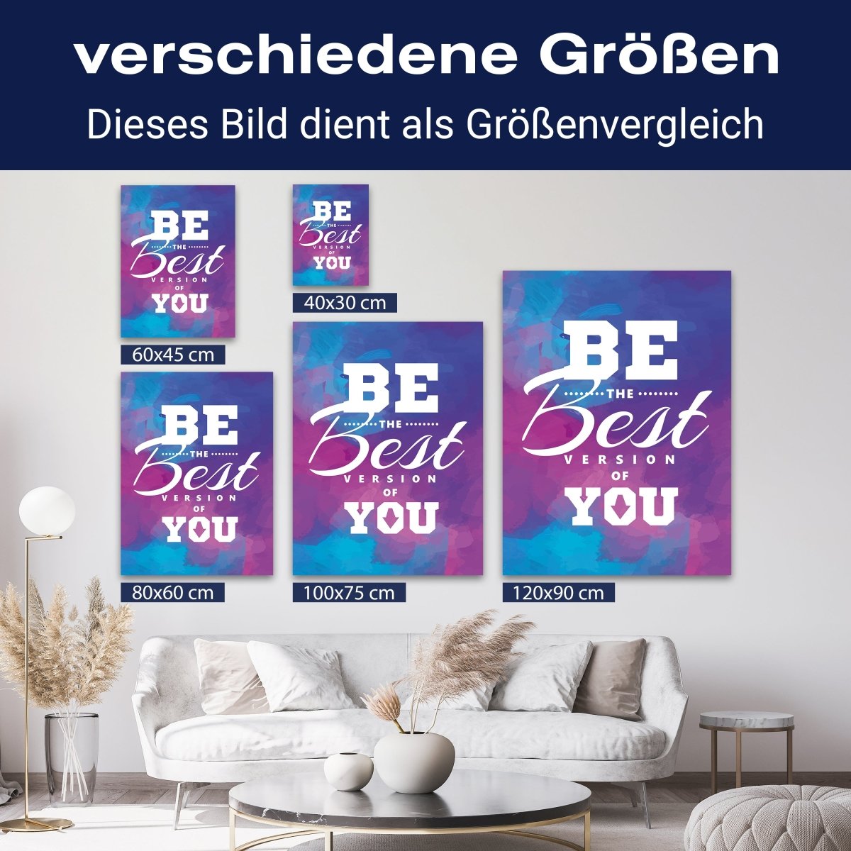 Leinwandbild Motivation, Hochformat, be the best version M0015 kaufen - Bild 8