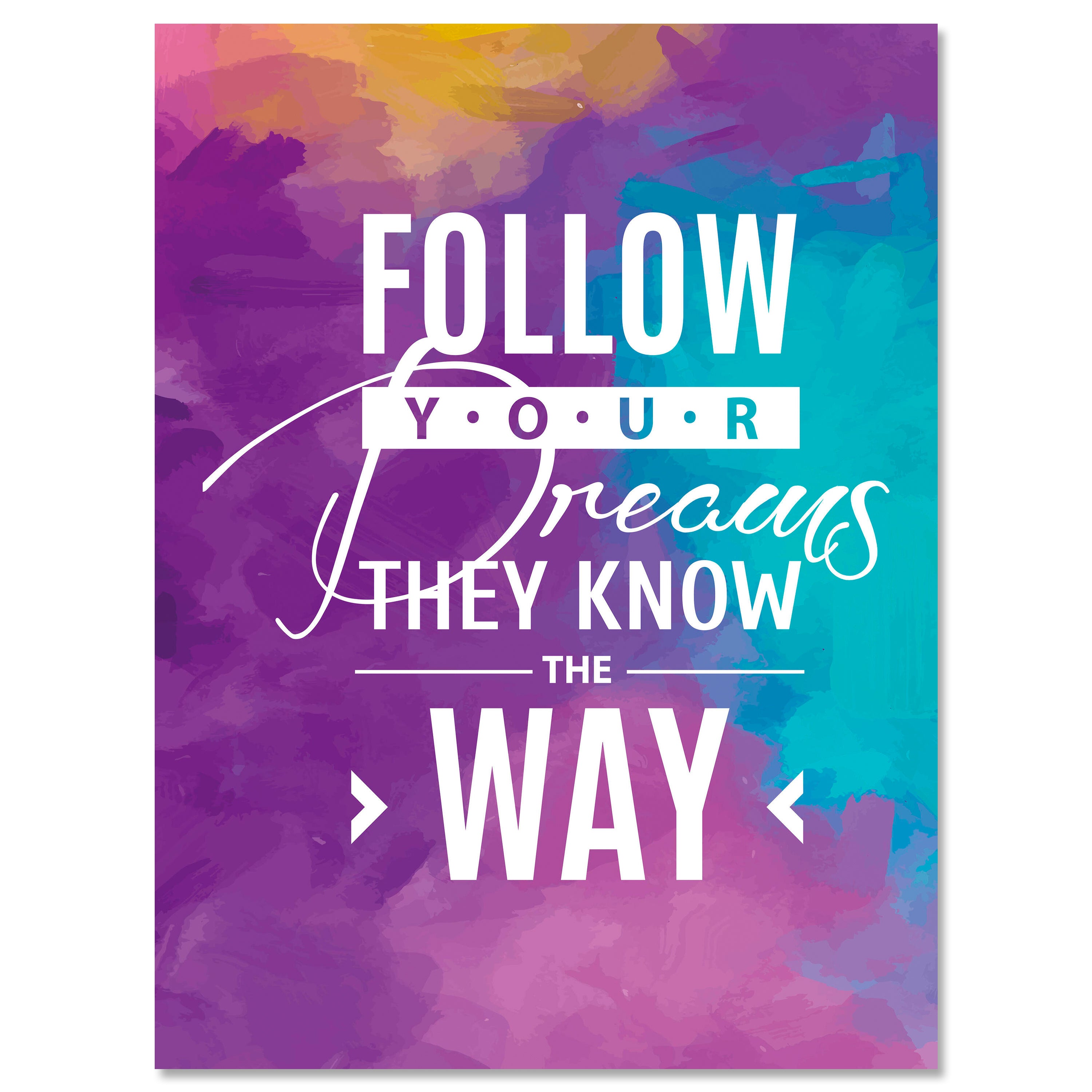 Leinwandbild Motivation, Hochformat, follow your dreams M0016 kaufen - Bild 1 Leinwandbild Motivation, Hochformat, follow your dreams M0016 kaufen - Bild 1
