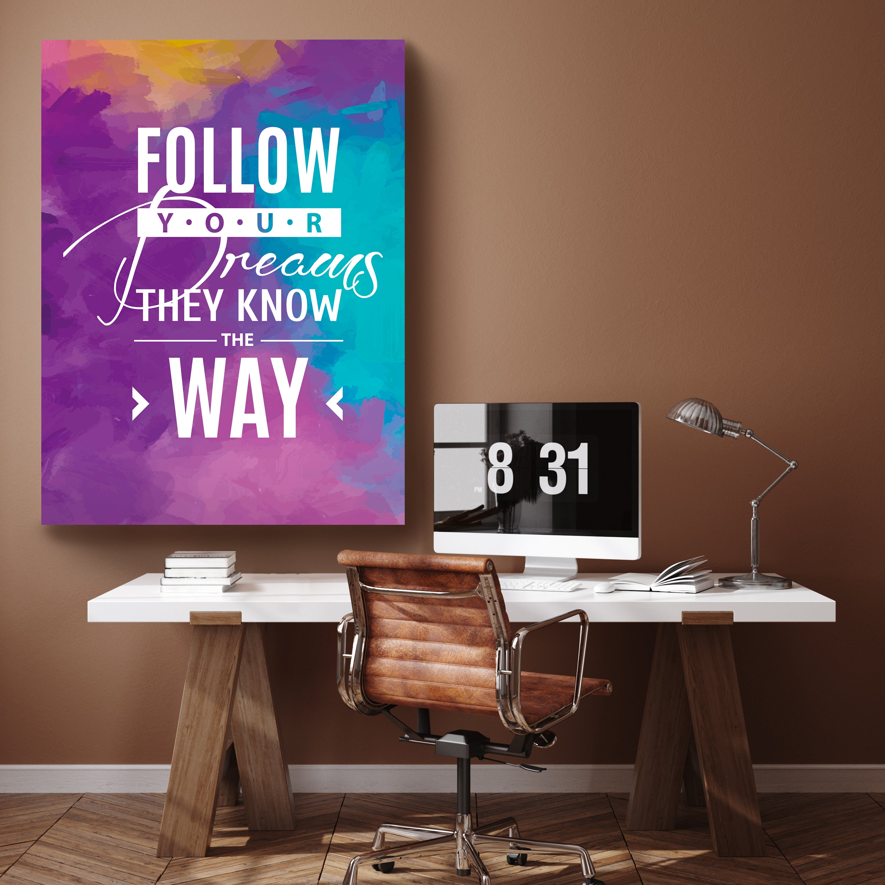 Leinwandbild Motivation, Hochformat, follow your dreams M0016 kaufen - Bild 2 Leinwandbild Motivation, Hochformat, follow your dreams M0016 kaufen - Bild 2
