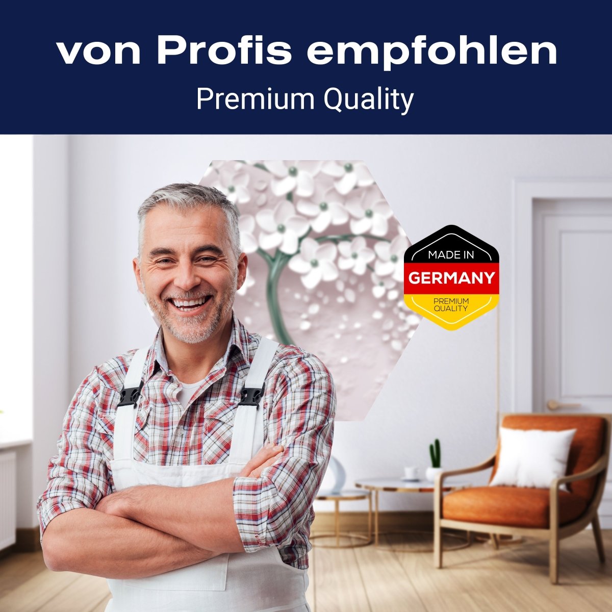 Hexagon-Fototapete Baum mit Blüten M0018 - Bild 5 Hexagon-Fototapete Baum mit Blüten M0018 - Bild 5