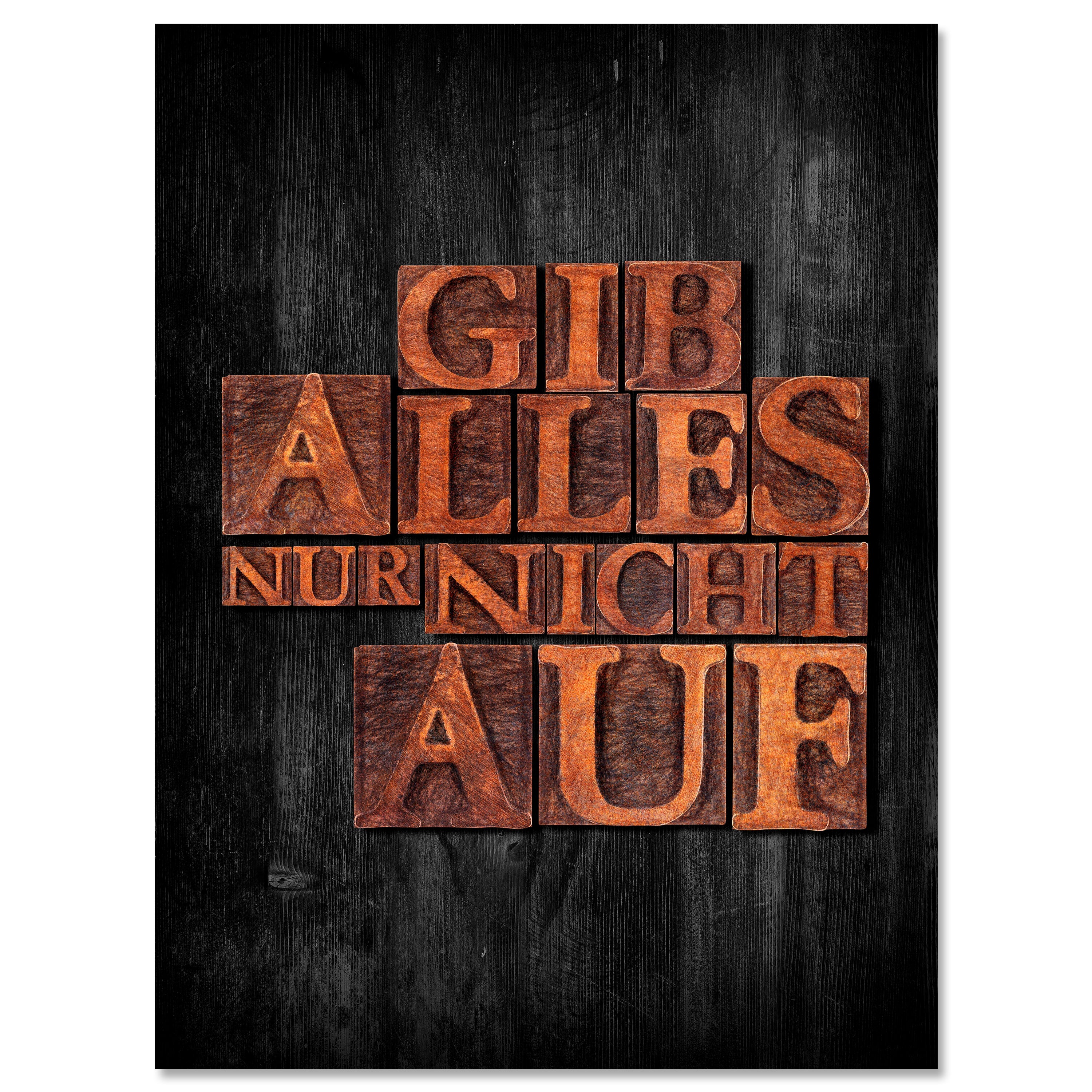 Leinwandbild Motivation, Hochformat, Gib Alles - nicht auf M0022 kaufen - Bild 1