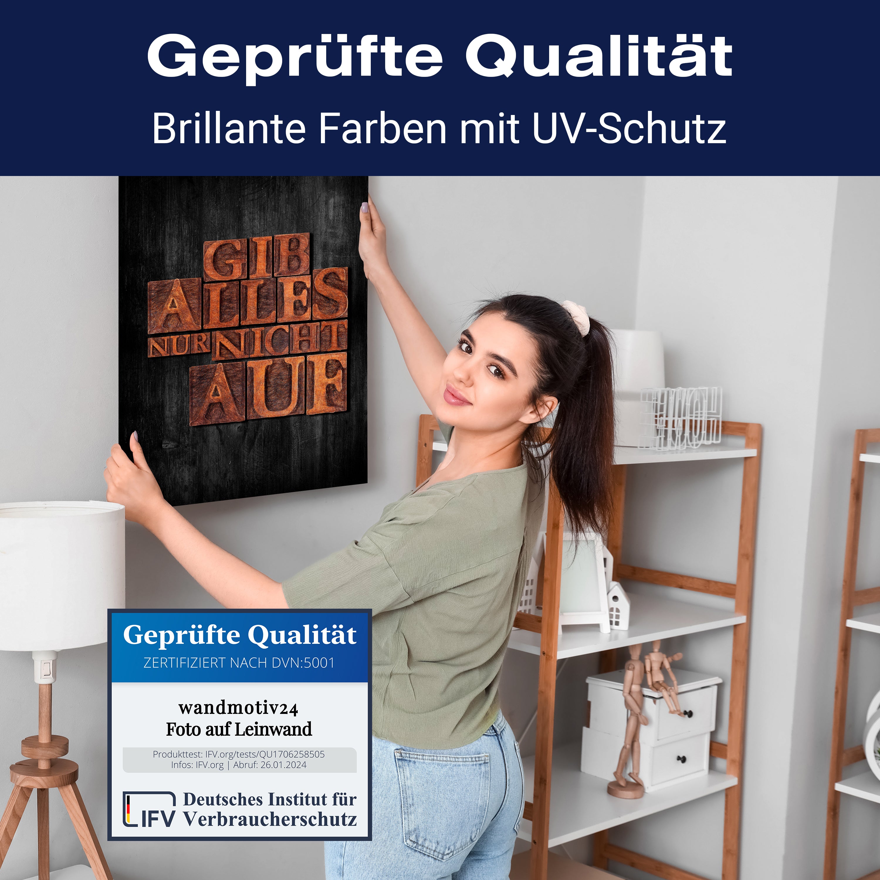Leinwandbild Motivation, Hochformat, Gib Alles - nicht auf M0022 kaufen - Bild 4 Leinwandbild Motivation, Hochformat, Gib Alles - nicht auf M0022 kaufen - Bild 4