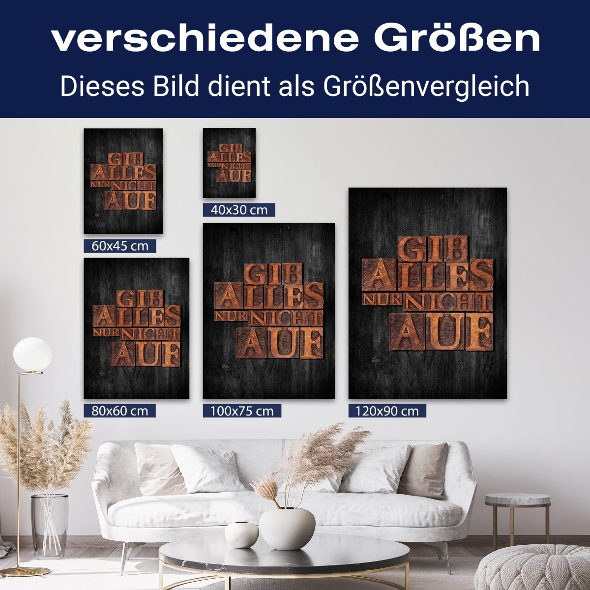 Leinwandbild Motivation, Hochformat, Gib Alles - nicht auf M0022 kaufen - Bild 8