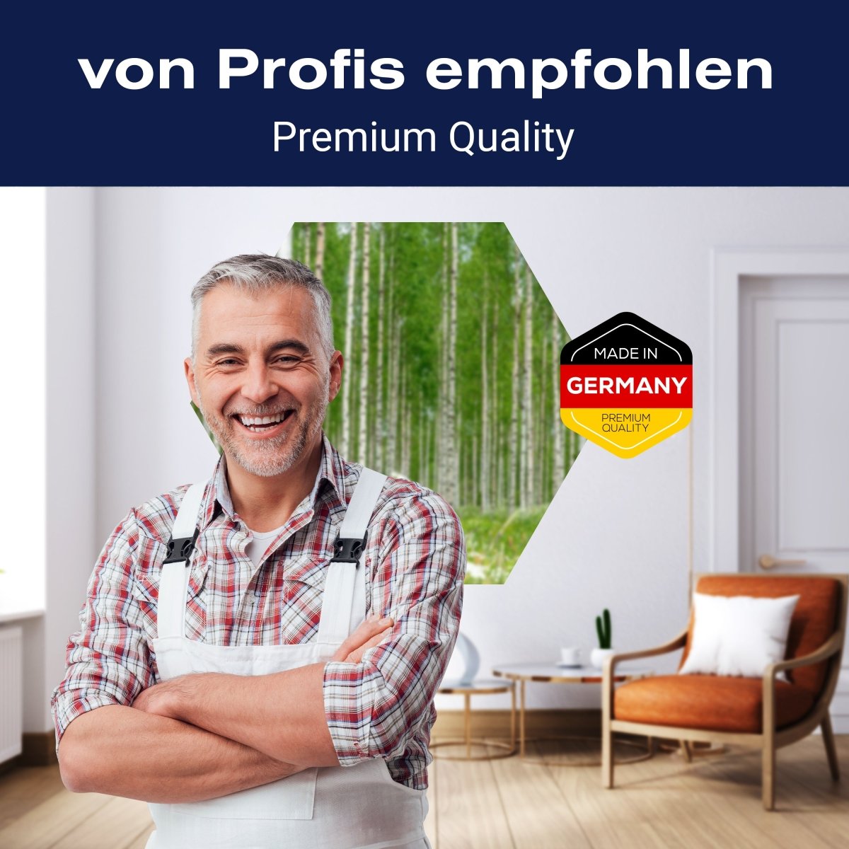 Hexagon-Fototapete Birkenwald mit Blumenwiese M0024 - Bild 5 Hexagon-Fototapete Birkenwald mit Blumenwiese M0024 - Bild 5