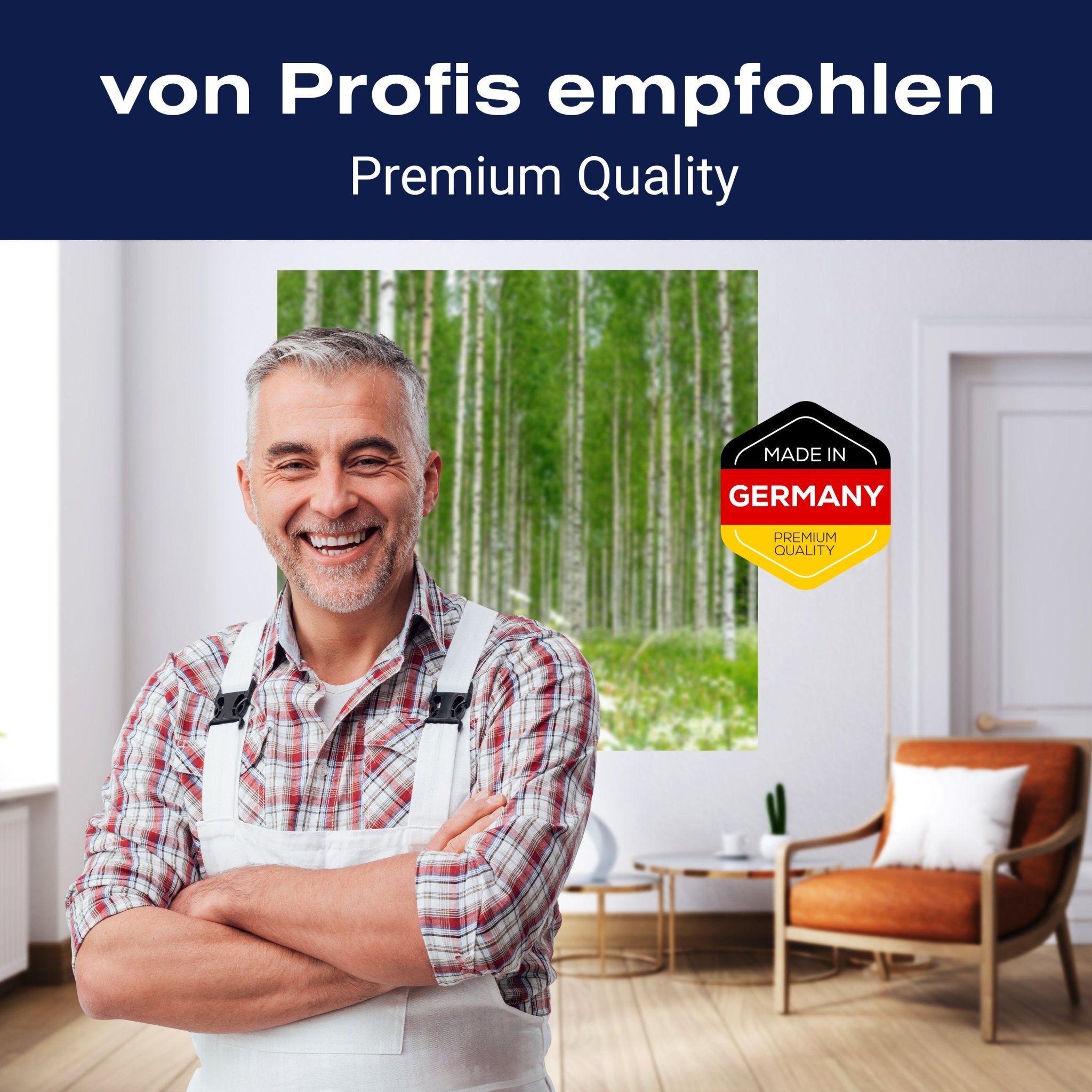 Quadratische Fototapete Birkenwald mit Blumenwiese M0024 - Bild 5 Quadratische Fototapete Birkenwald mit Blumenwiese M0024 - Bild 5