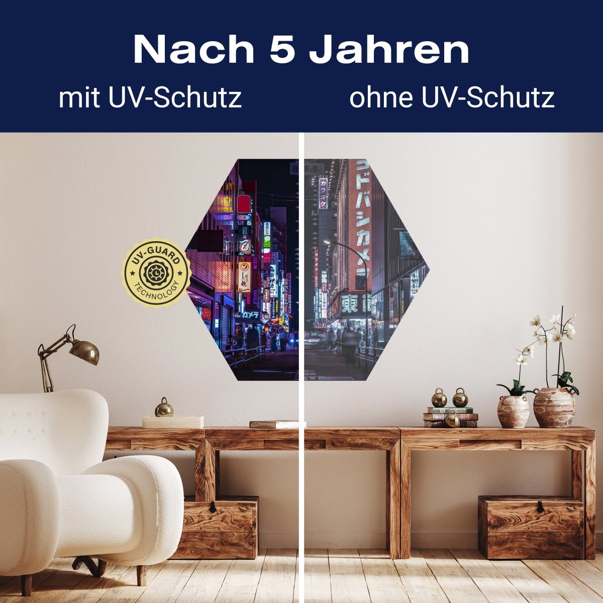 Hexagon-Fototapete Tokyo bei Nacht M0025 - Bild 9 Hexagon-Fototapete Tokyo bei Nacht M0025 - Bild 9