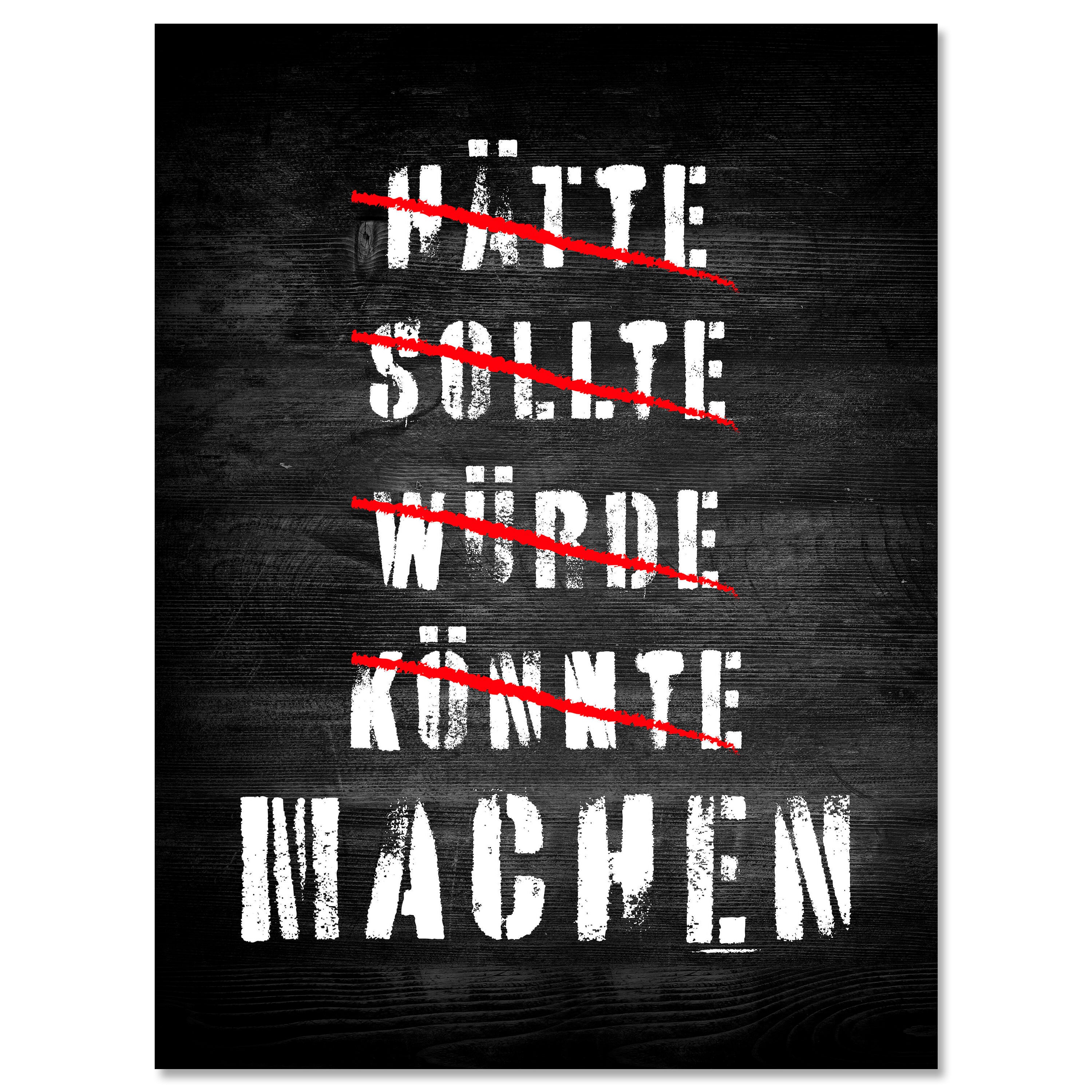 Leinwandbild Motivation, Hochformat, Machen Holz M0027 kaufen - Bild 1