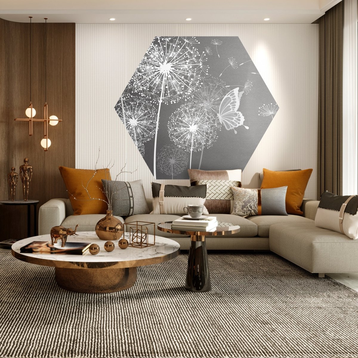 Hexagon-Fototapete Pusteblumen mit Schmetterlingen M0029 - Bild 3 Hexagon-Fototapete Pusteblumen mit Schmetterlingen M0029 - Bild 3