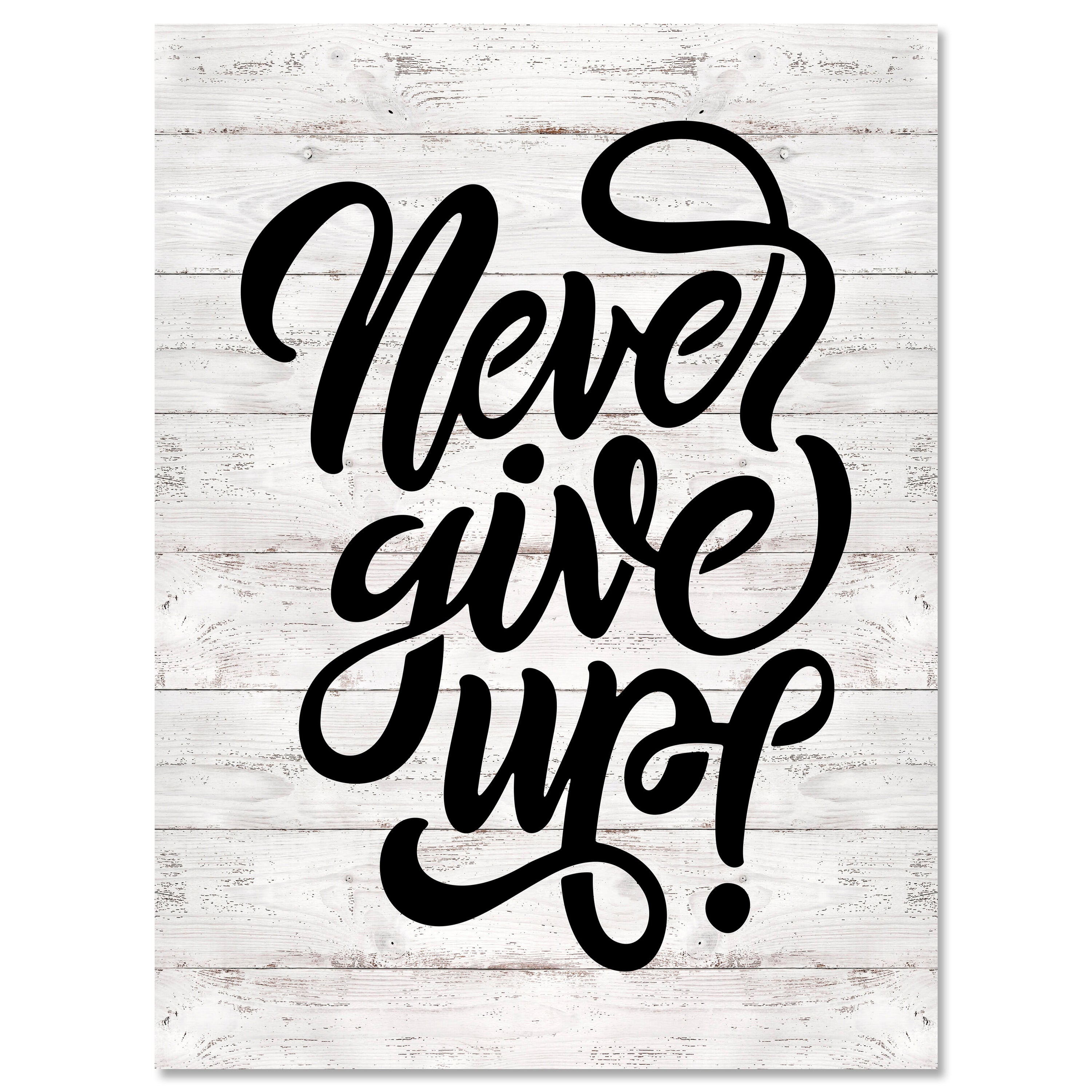 Leinwandbild Motivation, Hochformat, Never give up Holz M0029 kaufen - Bild 1