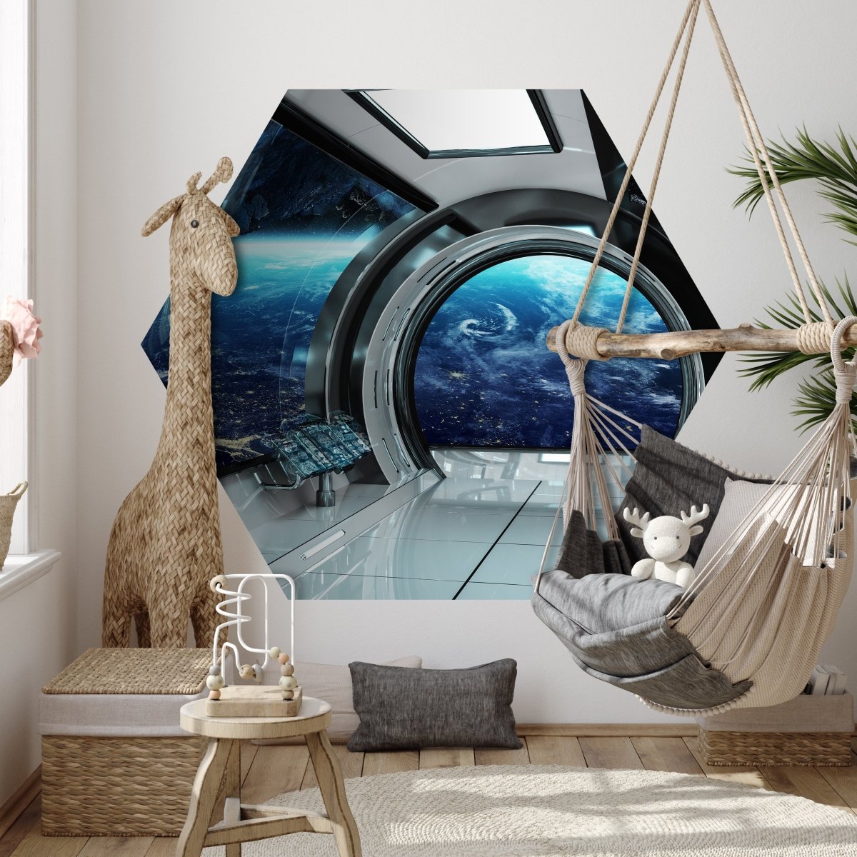 Hexagon-Fototapete Blick aus Raumschiff M0031 - Bild 3 Hexagon-Fototapete Blick aus Raumschiff M0031 - Bild 3