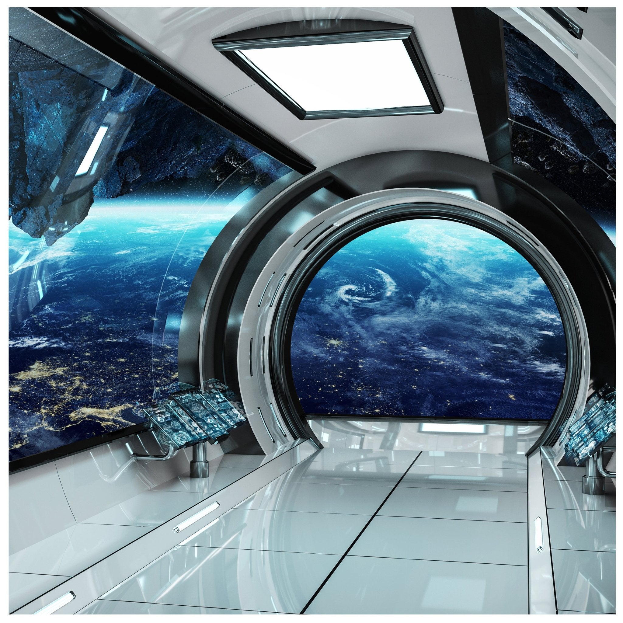 Quadratische Fototapete Blick aus Raumschiff M0031 - Bild 11 Quadratische Fototapete Blick aus Raumschiff M0031 - Bild 11