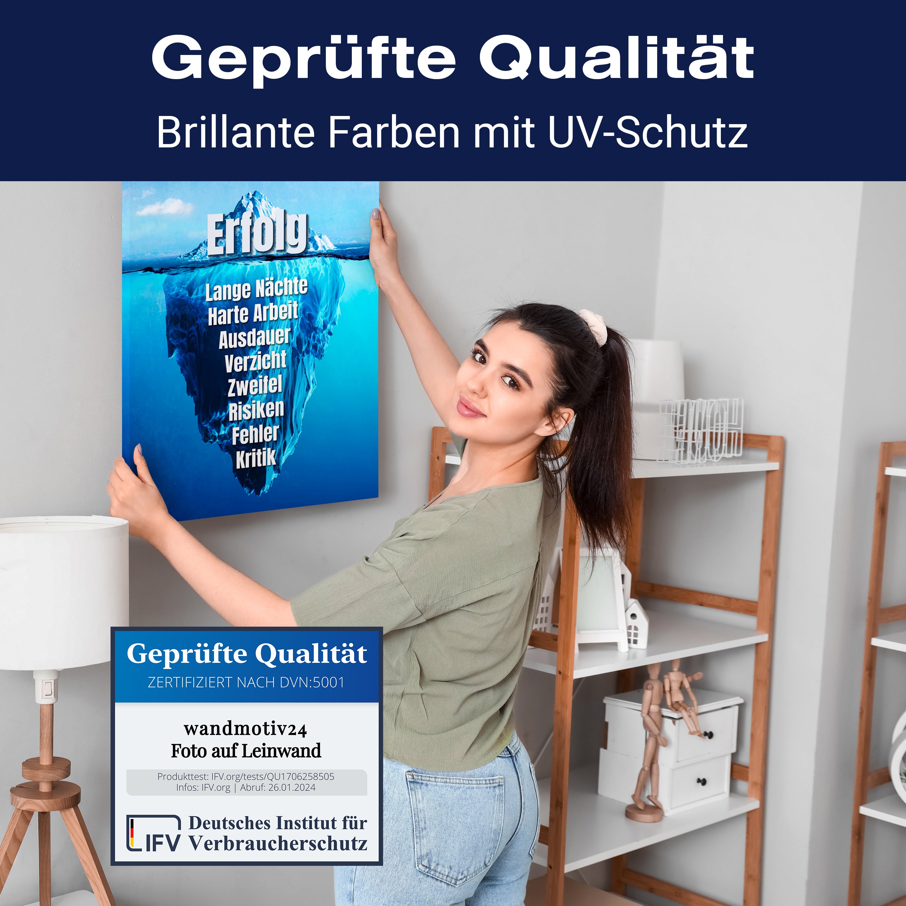 Leinwandbild Motivation, Hochformat, Eisberg Lange Nächte M0032 kaufen - Bild 4 Leinwandbild Motivation, Hochformat, Eisberg Lange Nächte M0032 kaufen - Bild 4