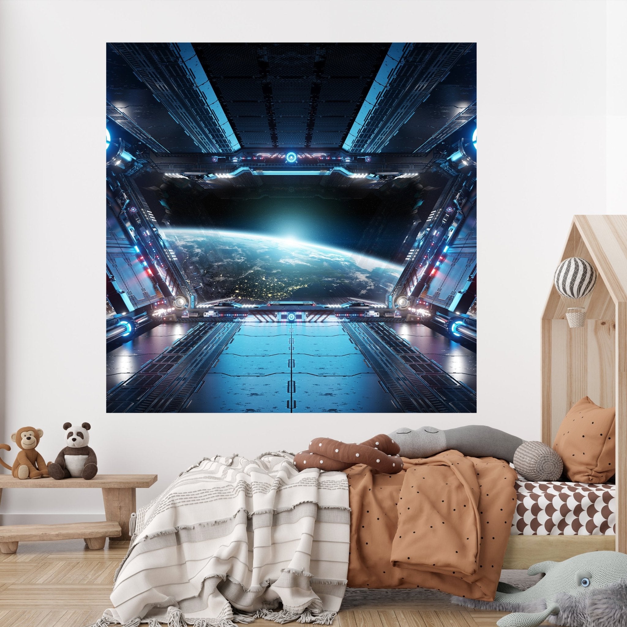 Quadratische Fototapete Blick aus Raumschiff M0032 - Bild 2 Quadratische Fototapete Blick aus Raumschiff M0032 - Bild 2